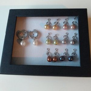 Interchangeable Pearl Earrings